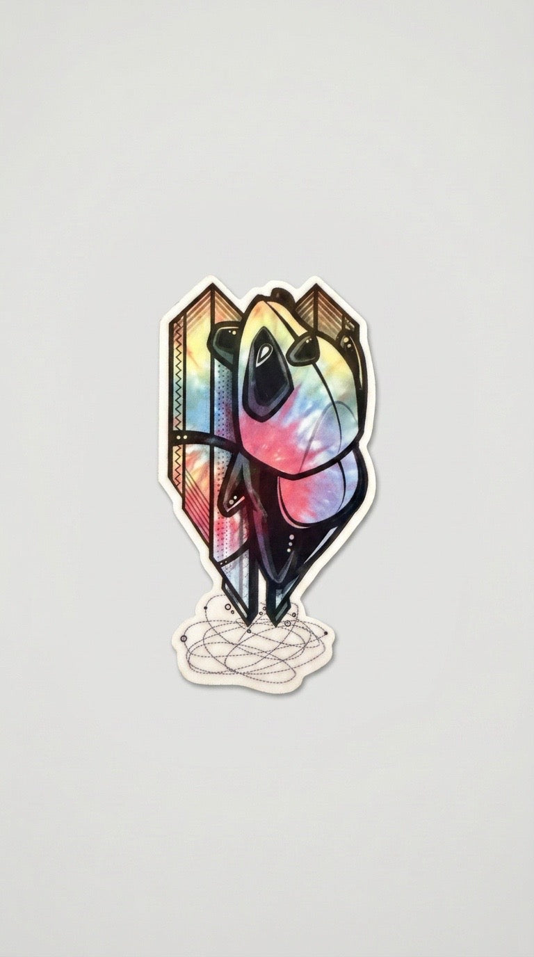 Color Peep the Panda die-cut sticker