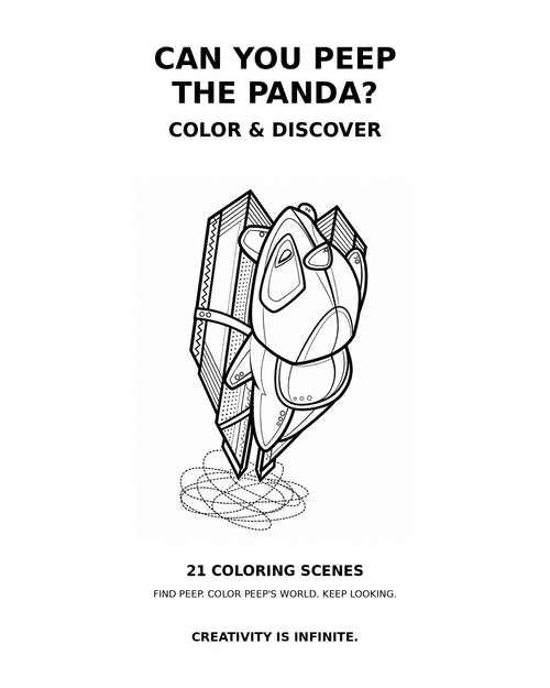 Can You Peep the Panda? Color & Discover digital coloring book cover